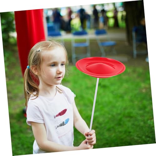 Parliky Jonglierteller aus Robustem Kunststoff mit Stäben Anfängerfreundlich Vielseitig für Zirkuskünste und Jonglier Performance Geeignet für Erwachsene Langlebiges für Zirkustraining von Parliky