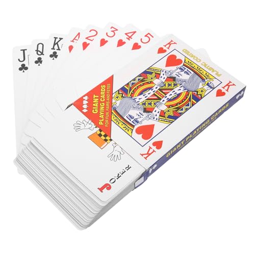 Parliky Jumbo Playing Cards Große Pokerkarten für Party Spiele Hochwertige Verarbeitung Glatte Oberfläche Robustes Material Leicht und Tragbar für Zuhause Outdoor und Camping von Parliky