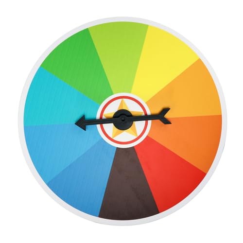 Parliky Lustiges Lotterierad mit Trocken Abwischbarer Schreibfläche Tragbares für Party Karneval und Tombola Individuell Beschriftbar Interaktives Wand Drehspiel von Parliky