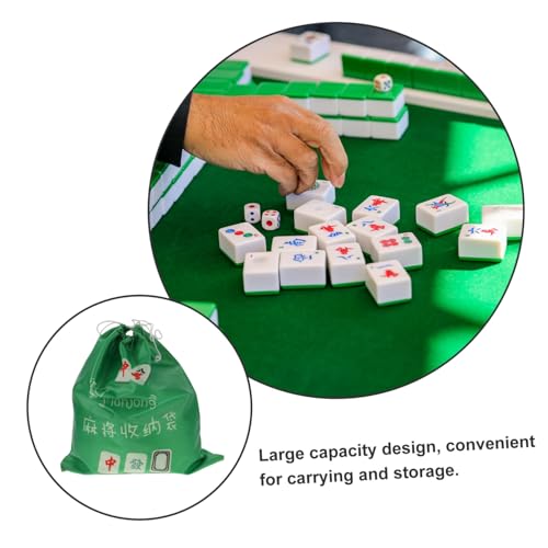 Parliky Mahjong Aufbewahrungstasche Kordelzug Beuteltasche Leicht Schutz Organizer Für Mahjong spielsteine Für Unterwegs Und Zuhause von Parliky