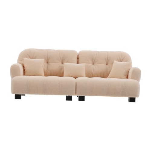 Parliky Maßstab Plüsch Mini Couch Möbel Cremeton Miniaturmöbel für Puppenhaus Spielzimmer Zubehör Geschenk Parliky Maßstab Plüsch Mini Couch Möbel Cremeton Miniaturmöbel für Puppenhaus Spielzimmer Zubehör Geschenk von Parliky
