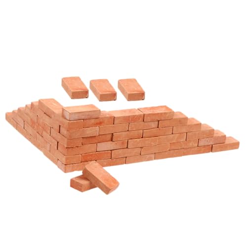 Parliky Maßstab Rote Modellbausteine für DIY Landschaftsbau Puppenhaus Zubehör Sandtisch Gebäude Dekoration für Kreative Szenengestaltung von Parliky