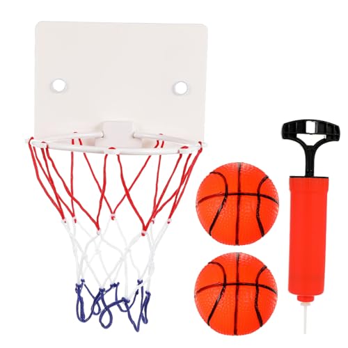 Parliky Mini Basketballkorb Wandmontiert mit Bällen und Luftpumpe Indoor Basketballspielzeug für Drinnen Einfach zu Montieren Robustes Material Sportspielzeug für Kinderzimmer von Parliky