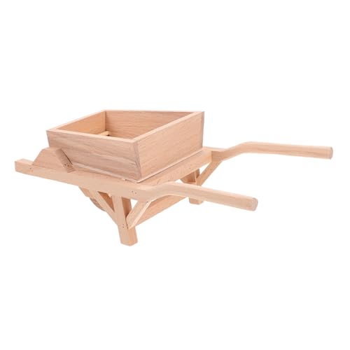 Parliky Mini Holz Muldenkipper Modell Wetterfestes Gartendeko Zubehör Leichtes Holzspielzeug für Mini Garten Moos und Sukkulenten Dekoration Robustes Miniatur Modell für Kreative von Parliky