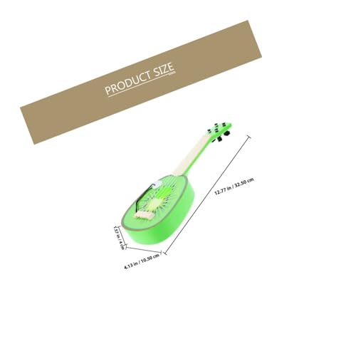 Parliky Mini Ukulele Kunststoffstabiles Musikinstrument Modell Anfängerfreundlich für Hawaii Party Deko Realistisches Früchte Design Kiwi Gitarre von Parliky