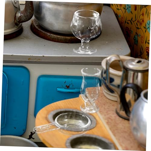 Parliky Miniatur Dessertbecher Set aus Langlebigem Kunststoff für Puppenhaus Küchen Tischdekoration Vielseitig für Rollenspiele Fotorequisiten und Sammlungen Geeignet Wiederverwendbar von Parliky