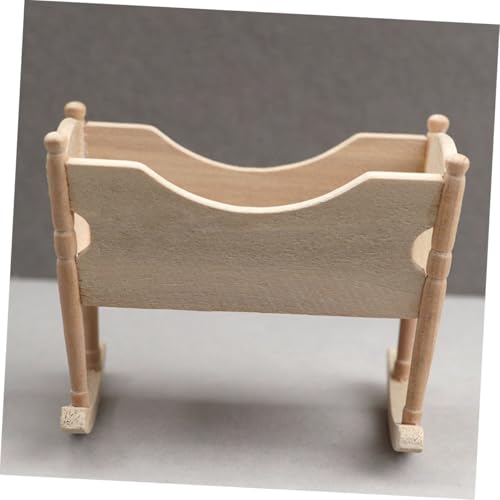Parliky Miniatur Holz Puppenhaus Möbel Mini Babybett Gitterbett Kinderzimmer Dekoration DIY Zubehör Parliky Miniatur Holz Puppenhaus Möbel Mini Babybett Gitterbett Kinderzimmer Dekoration DIY Zubehör von Parliky