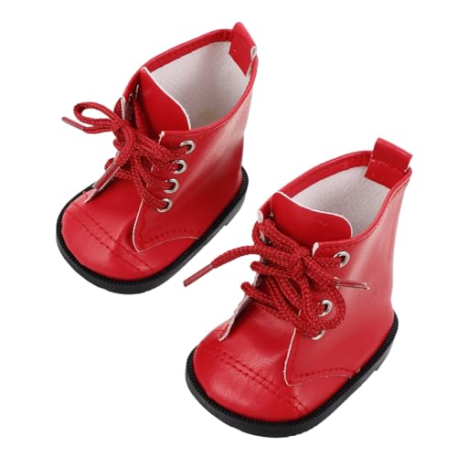 Parliky PU Leder Puppenschuhe für Mädchenpuppe Stiefel Puppenzubehör Einfach Anzuziehen Detailreich Gefertigte Puppenstiefel für Puppenoutfits von Parliky