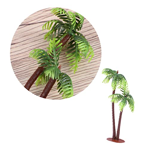 Parliky Palmier Plant Plastic 5 Stücke Thema Mikrosimulation Aquarien Landschaft Bäume Grün Topper Indoor Sommer Architekturen Ornament Garten Diorama Party Fake Plant Mini Modellbau von Parliky