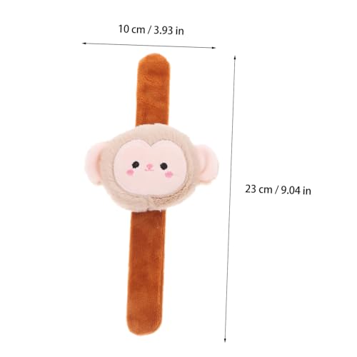 Parliky Plüsch Affen Schnapparmband Armband Kuscheliges Tier Motiv für Geburtstag Party Mitgebsel Jungen Mädchen Tiermotive Partyzubehör von Parliky