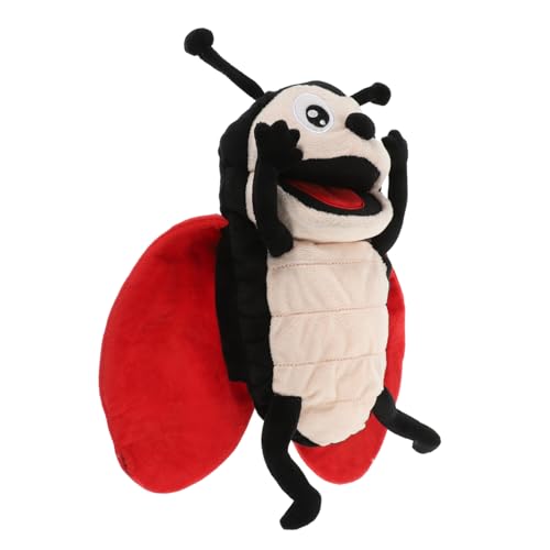 Parliky Plüsch Marienkäfer Handpuppe Interaktives Kuscheltier Simulation Modell Weiches PP Baumwolle Handspielzeug für Erwachsene von Fantasie und Kommunikation von Parliky