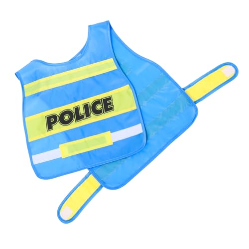 Parliky Polizei Weste Police Kostüm für Jungen Mädchen Realistische Polizei Uniform Cosplay Weste Einfach Anzuziehen für Fasching Rollenspiele und Kostümpartys von Parliky