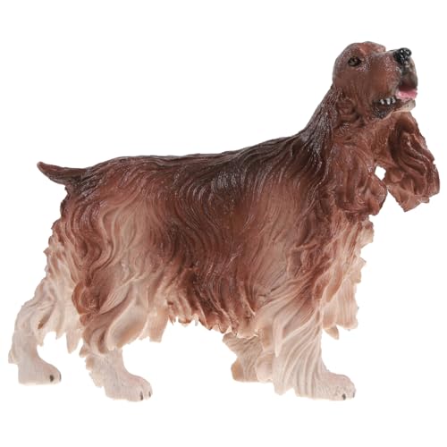 Parliky Realistische Kunststoff Cocker Spaniel Figur Detailgetreues Hundemodell Kindgerechtes Lernspielzeug und Dekorative Tierfigur für Kinderzimmer und Wohnraum Robust und Leicht von Parliky