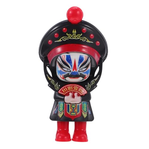 Parliky Sichuan Oper Gesichtswechselpuppe Peking Oper Puppen Statue Opernpuppe Souvenir Maskenwechselpuppen Chinesische Puppen Gesichts Make Up von Parliky