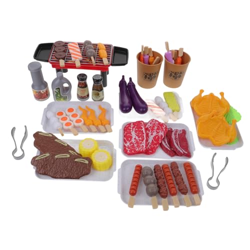 Parliky Simulation BBQ Grill Teilig Kochspielzeug Grillzubehör Realistisch für Jungen und Mädchen Rollenspiel Spaß von Parliky