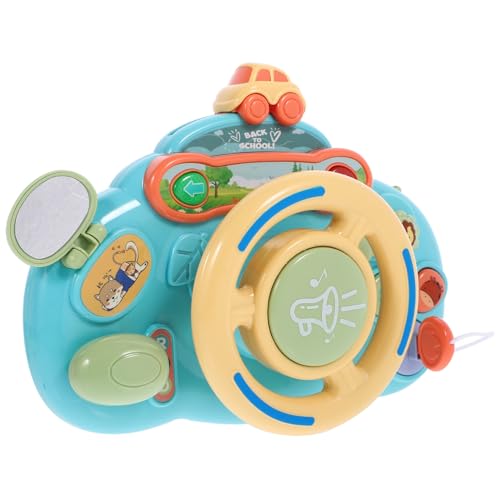 Parliky Simulation Lenkrad für Kleinkinder mit Musik und Licht Pädagogisches Nachahmungsspiel Realistische Verkehrsbildung Multifunktionales Activity Lenkrad für Junge Mädchen von Parliky