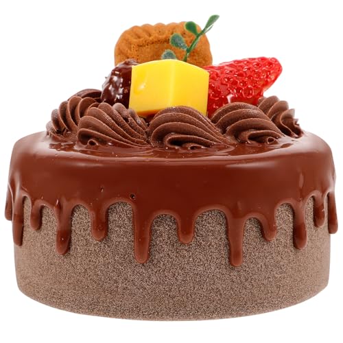 Parliky Simulierte Geburtstagstorte Modell Simulation DIY Mini Dummy Zarte Runde Schöne Lebensechte Dessert Hochzeit Fotoshooting Party Gefälschte Lebensmittel Modell Kuchen Dekorative von Parliky