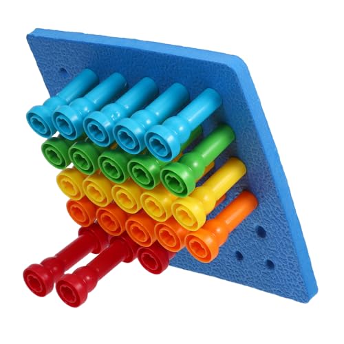 Parliky Sortierspielzeug Peg Board für Ab Jahr Montessori Lernspielzeug mit Robusten Pilz-pegs Fördert Feinmotorik Farb Zählübungen Langlebiges Plastik Pädagogisches Steckpuzzle von Parliky