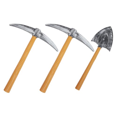 Parliky Spitzhacke Schaufel Requisite Halloween Zwerg Cosplay Schaumstoff Spitzhacke Falsche Axt Requisite Kostüm Axt Bühnenrequisiten Halloween Gnom Zubehör Blutige von Parliky