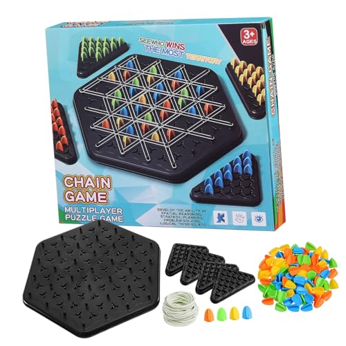 Parliky Strategisches Dreieck Kettenspiel Großes Kunststoff Spielbrett mit Gummiband Mehrspieler Denkspiel für Familie und Freunde Fördert Kommunikation und Logisches Denken Parliky Strategisches Dreieck Kettenspiel Großes Kunststoff Spielbrett mit Gummiband Mehrspieler Denkspiel für Familie und Freunde Fördert Kommunikation und Logisches Denken von Parliky