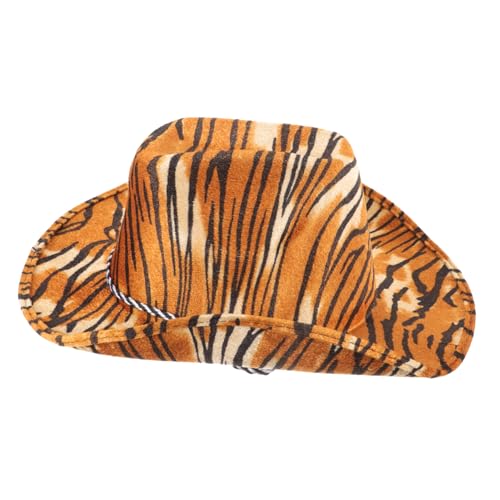 Parliky Tiger Print Cowgirl Hut mit Verstellbarem Kinnriemen Eleganter Westernhut für Damen Modisches Party Accessoire Vielseitig für Karneval Cosplay und Festveranstaltungen Geeignet Parliky Tiger Print Cowgirl Hut mit Verstellbarem Kinnriemen Eleganter Westernhut für Damen Modisches Party Accessoire Vielseitig für Karneval Cosplay und Festveranstaltungen Geeignet von Parliky
