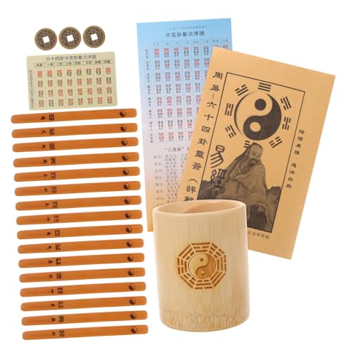 Parliky Traditionelles Chinesisches Wahrsagestäbchen aus Bambus mit Aufbewahrungseimer Glatter Oberfläche Vintage Design Präzise Divinationsspiel Requisiten für Feng Shui und Ging Lernen Parliky Traditionelles Chinesisches Wahrsagestäbchen aus Bambus mit Aufbewahrungseimer Glatter Oberfläche Vintage Design Präzise Divinationsspiel Requisiten für Feng Shui und Ging Lernen von Parliky