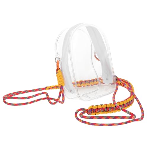 Parliky Transparente Mini Zipper Tasche Tragbarer Doll Storage Travel Organizer mit Klarem Sichtfenster Geflochtener Trageschlaufe für Puppen Figuren und Zubehör Unterwegs von Parliky