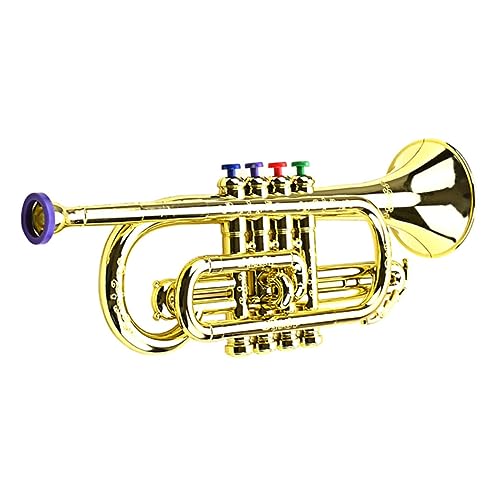 Parliky Trompete Töne Trompetenmodell Musikinstrument Lernspielzeug für Kleinkinder Jungen Mädchen Tragbar Robust und Leicht von Parliky