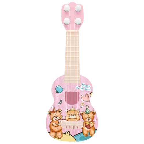 Parliky Ukulele Junge Mädchen Musikinstrument Tragbar Cartoon Bär Design Pädagogisch Lernspielzeug für Anfänger und Vorschule Geeignet von Parliky