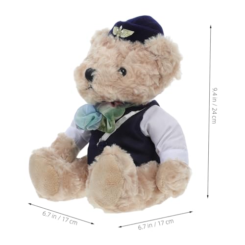 Parliky Weiches Plüschtier Bär Kuscheliges Stofftier mit PP Baumwolle Sitzend Flauschiges Teddybär Geschenk für Sofa Dekor und Reisespielzeug von Parliky