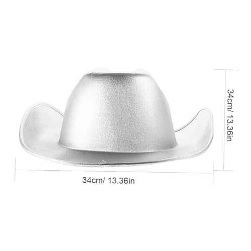 Parliky Western Cowboyhut Gold Silber Verstellbar EVA Material Hautfreundlich Western Kostüm Zubehör für Herren Damen Karneval Fasching Cosplay Mottoparty Parliky Western Cowboyhut Gold Silber Verstellbar EVA Material Hautfreundlich Western Kostüm Zubehör für Herren Damen Karneval Fasching Cosplay Mottoparty von Parliky