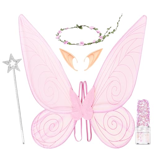 Feenflügel Erwachsene Elfenohren Blumenkranz Halloween Kostüm Accessoires ,Feenflügel Kinder Karneval Geburtstag Weihnachten Rollenspiel Theme Party Feenflügel Erwachsene Elfenohren Blumenkranz Halloween Kostüm Accessoires ,Feenflügel Kinder Karneval Geburtstag Weihnachten Rollenspiel Theme Party von PartAwake