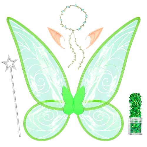 Feenflügel Erwachsene Kinder Elfenohren Blumenkranz Halloween Kostüm Accessoires,Feenflügel Kinder Karneval Geburtstag Weihnachten Rollenspiel Theme Party Feenflügel Erwachsene Kinder Elfenohren Blumenkranz Halloween Kostüm Accessoires,Feenflügel Kinder Karneval Geburtstag Weihnachten Rollenspiel Theme Party von PartAwake