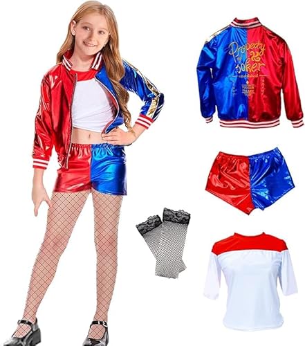 PartAwake Halloween Cosplay Kostüme Kinder mit Jacke T-Shirt Shorts für Halloween Karneval Cosplay (M) von PartAwake