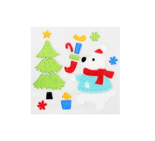 Aufkleber mit Gel, Weihnachtsbaum, 20 x 20 cm von Partilandia