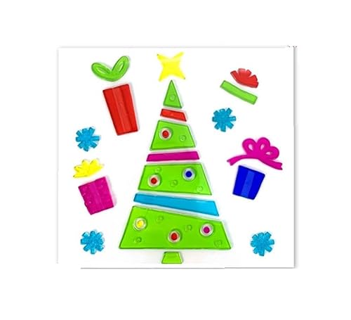 Aufkleber mit Gel, Weihnachtsbaum, 20 x 20 cm Aufkleber mit Gel, Weihnachtsbaum, 20 x 20 cm von Partilandia