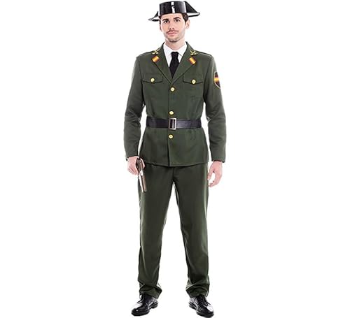 Civil Guardia Green Herren-Kostüm Größe M Herren von Partilandia