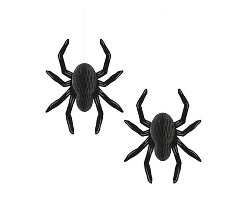 Packung mit 2 Spinnen-Anhängern, 20 cm von Partilandia