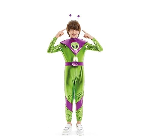 Partilandia Alien-Kostüm, Grün und Lila, für Jungen von 3 bis 4 Jahren von Partilandia