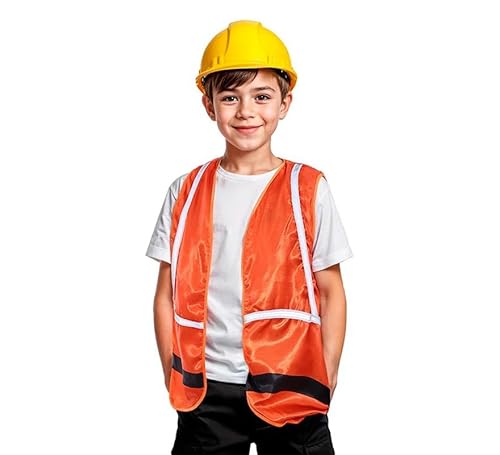 Partilandia Arbeiterweste, orange, für Kinder (Einheitsgröße) von Partilandia