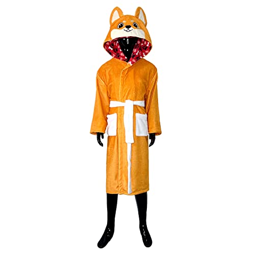 Partilandia Bademantel für Hunde, Shiba, mit Kapuze, für Erwachsene, Unisex, Erwachsene, Größe M von Partilandia