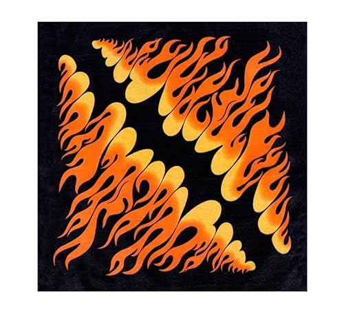Partilandia Bandana Biker in Flammen, 54 x 54 cm (Einheitsgröße) von Partilandia