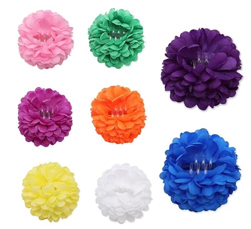 Partilandia Blume mit Haarspange in verschiedenen Farben, 11 cm (Fuchsia) von Partilandia