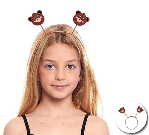 Partilandia Braunes Bär-Haarband für Kinder (Einheitsgröße) von Partilandia
