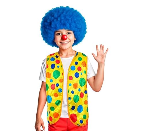 Partilandia Clown-Weste mit Punkten, mehrfarbig, für Kinder (Einheitsgröße) von Partilandia