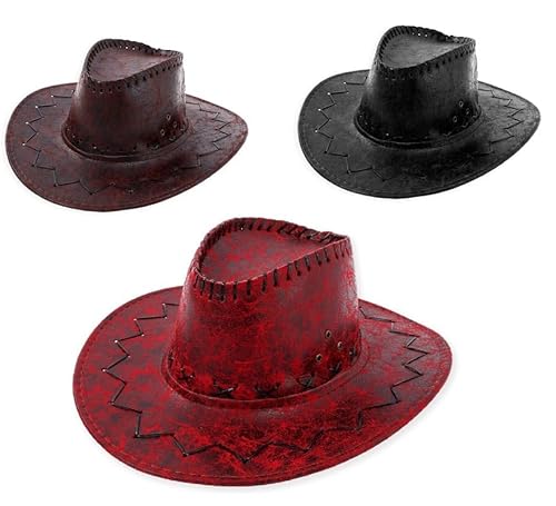 Partilandia Cowboyhut in verschiedenen Farben, Vintage, für Erwachsene, Schwarz Partilandia Cowboyhut in verschiedenen Farben, Vintage, für Erwachsene, Schwarz von Partilandia
