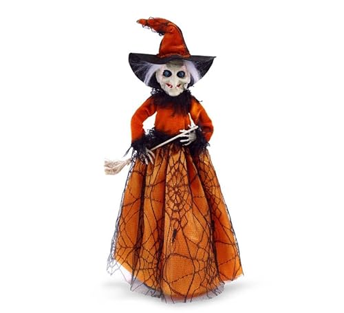 Partilandia Dekorative Hexe, orange, Deluxe, 46 cm Partilandia Dekorative Hexe, orange, Deluxe, 46 cm von Partilandia