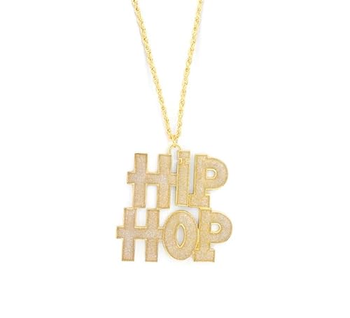 Partilandia Glänzende Hip-Hop-Rapero-Halskette, 5 x 5 cm (Einheitsgröße) von Partilandia