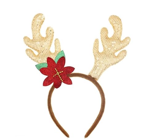 Partilandia Goldenes Rentier Stirnband mit Pailletten Partilandia Goldenes Rentier Stirnband mit Pailletten von Partilandia