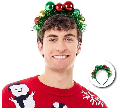 Partilandia Haarreif mit Weihnachtskugeln, dreifarbig von Partilandia